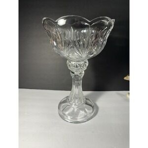 Royal Limited Crystal Pedestal Bowl 24% Lead Czech Republic Scalloped Rim 14"